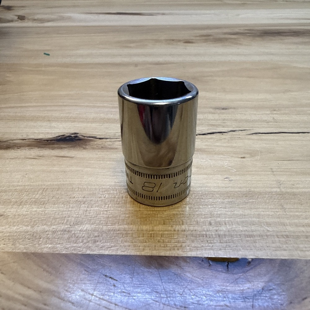 SNAP-ON TOOLS 18MM 1/2" DR METRIC SHALLOW SOCKET MODEL: TWM18 USA Ships Free!!